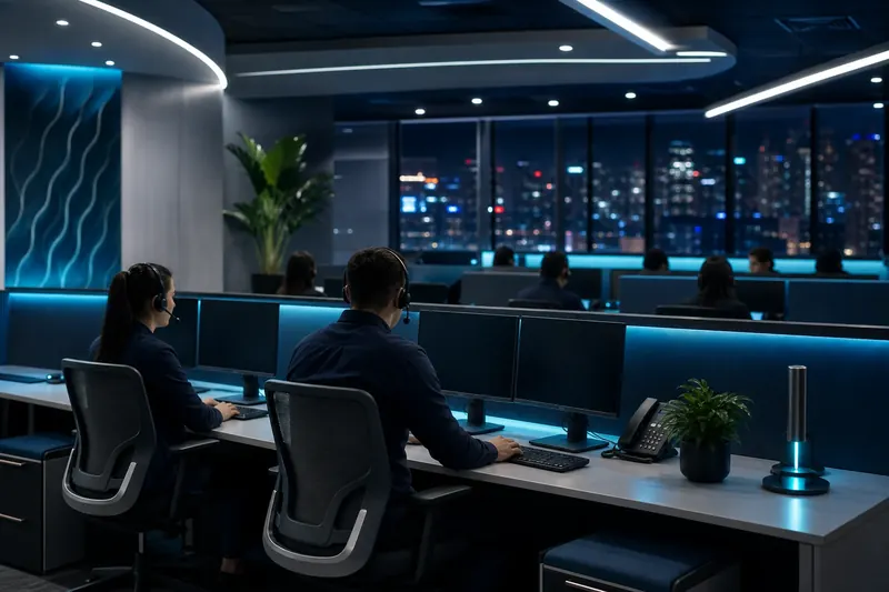 Customer support office illustration